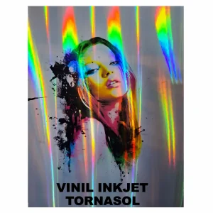 VIKJ-36, VINIL AUTOADHESIVO TORNASOL IMPRIMIBLE TINTA COMÚN 10 HOJAS A4