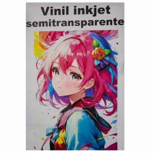 VWPT-19,  VINIL AUTOADHESIVO IMPRIMIBLE TINTA COMÚN 10 HOJAS SEMITRANSPARENTE